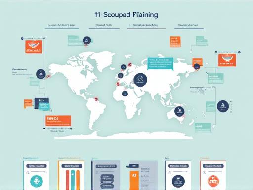Simplified travel planning illustration
